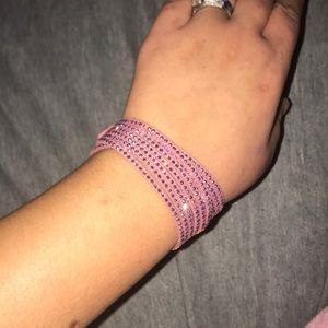 Pink Swarovski crystal bracelet